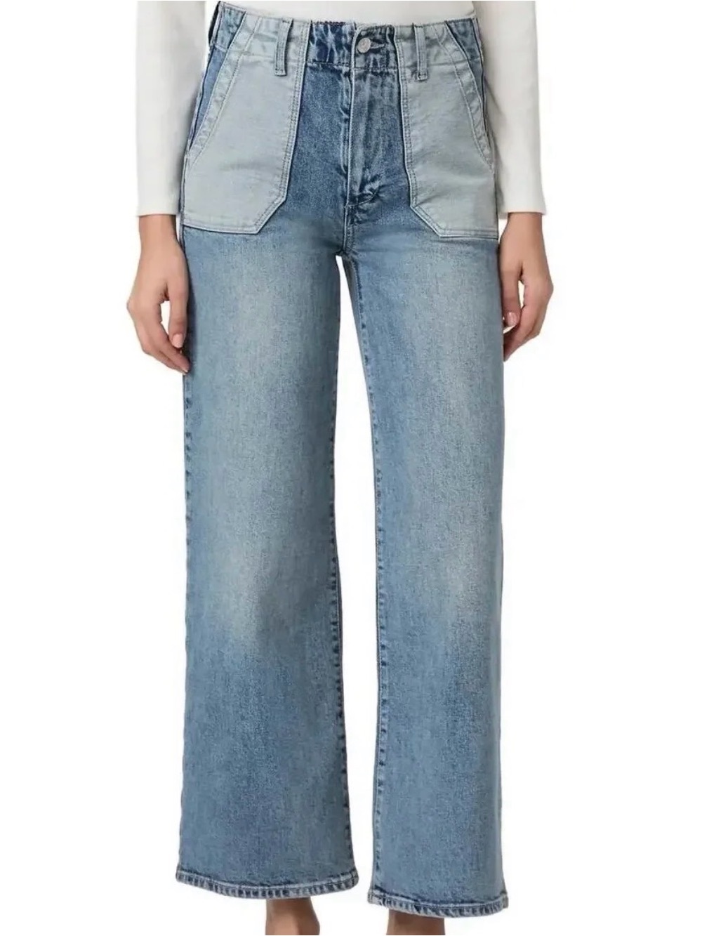 PAIGE Light Wash Wide-Leg Women's Jeans